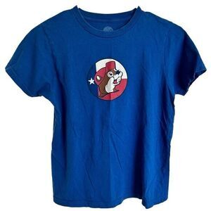 Buc-ees T-Shirt Tee Don’t Mess With Texas Tee‎ Youth size Large Blue